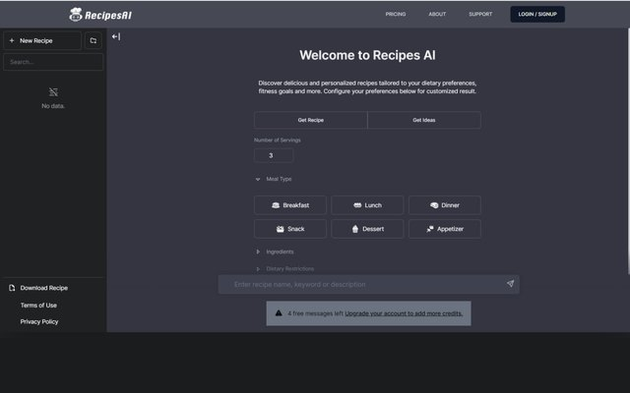 AI Recipe Creator